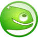 openSUSE Tumbleweed logo icon for rolling-release Linux distribution with latest software updates, developer tools, and KDE or GNOME desktop environments